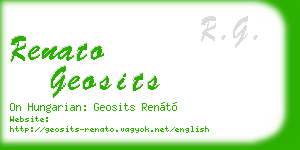renato geosits business card