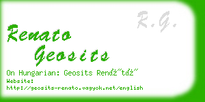 renato geosits business card